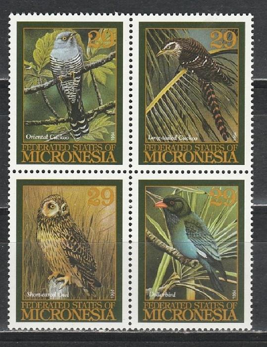 Птицы, Микронезия 1994, квартблок